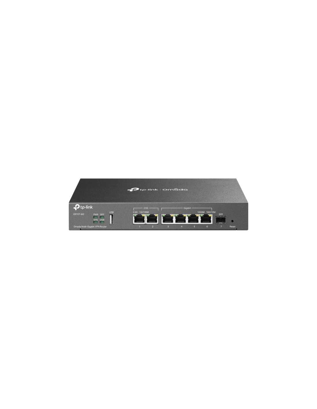 TP-Link ER707-M2 router 2.5 Gigabit Ethernet, Ethernet rápido, Gigabit Ethernet Negro