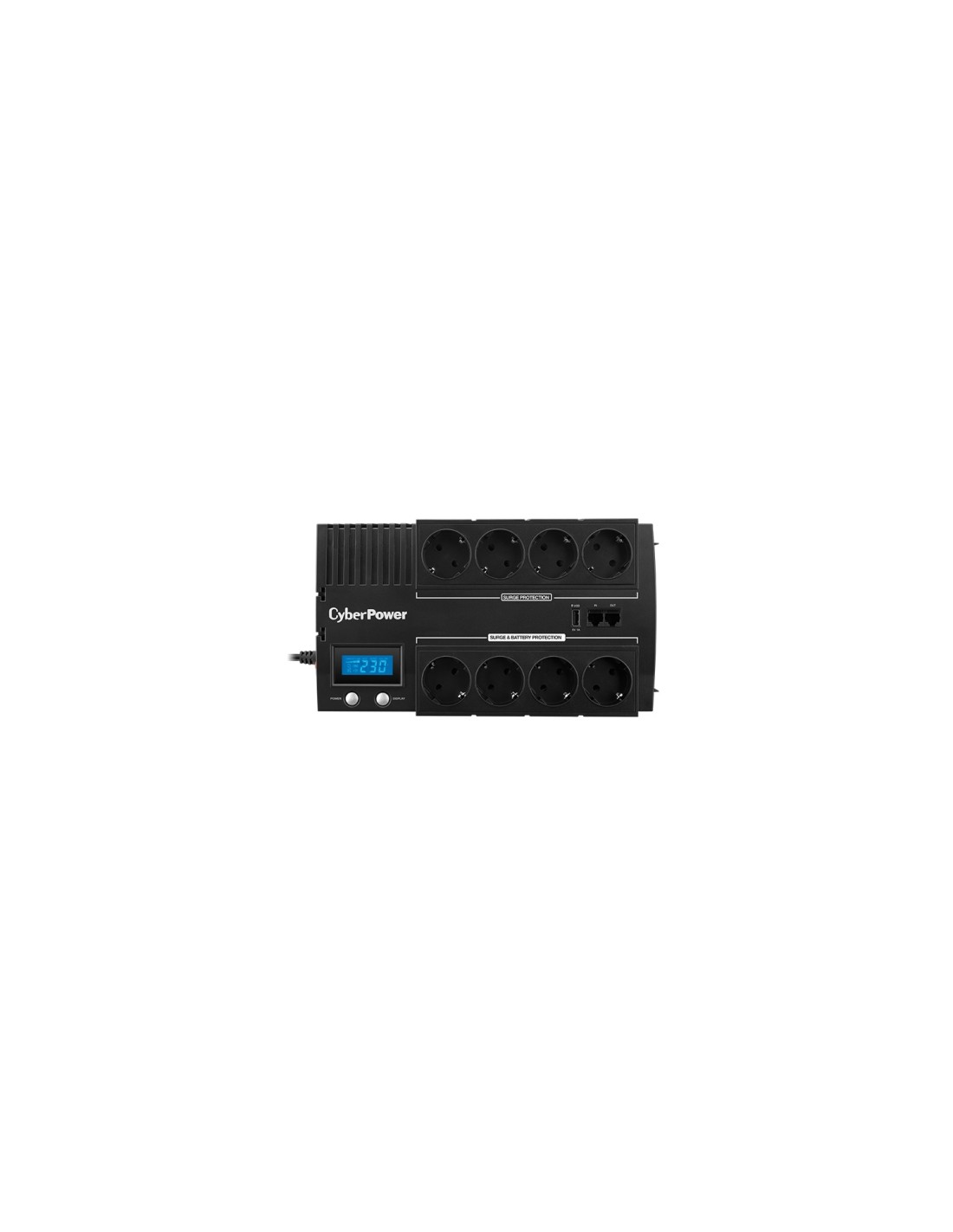 CyberPower BR1200ELCD sistema de alimentación ininterrumpida (UPS) LÍ­nea interactiva 1200 VA 720 W 8 salidas AC