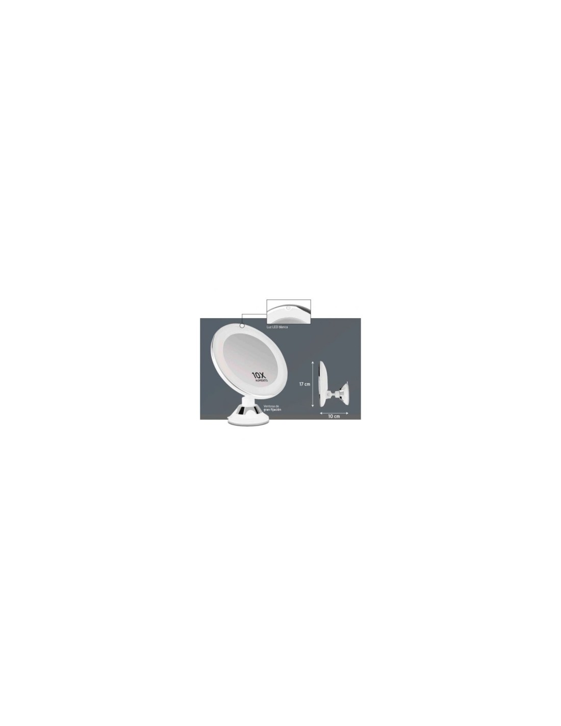 Espejo cosmetico de pared orbegozo esp 1010 blanco 17654
