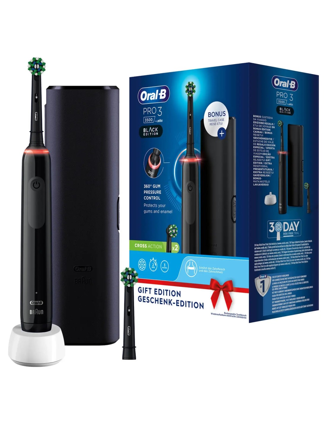 Oral-B Pro 3 3500 Adulto Cepillo dental giratorio Negro
