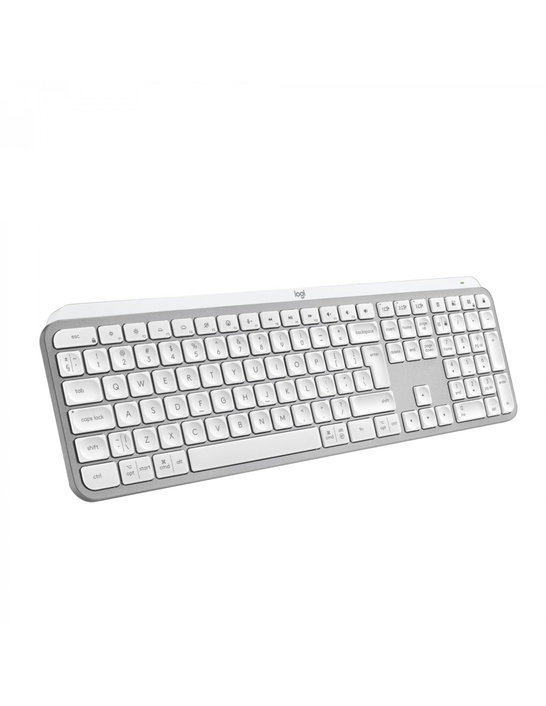 Logitech MX Keys S teclado RF Wireless + Bluetooth QWERTY Español Aluminio, Blanco