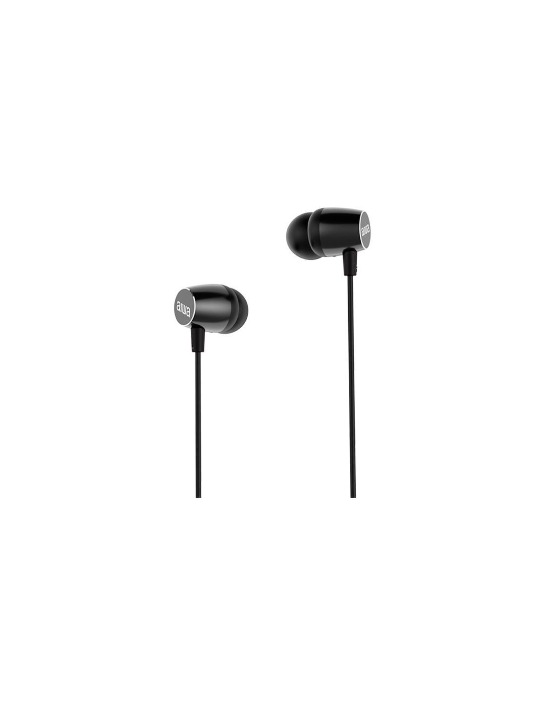 Aiwa ESTM-30SL auricular y casco Auriculares Alámbrico Dentro de oído Llamadas/Música/Deporte/Uso diario Negro, Plata