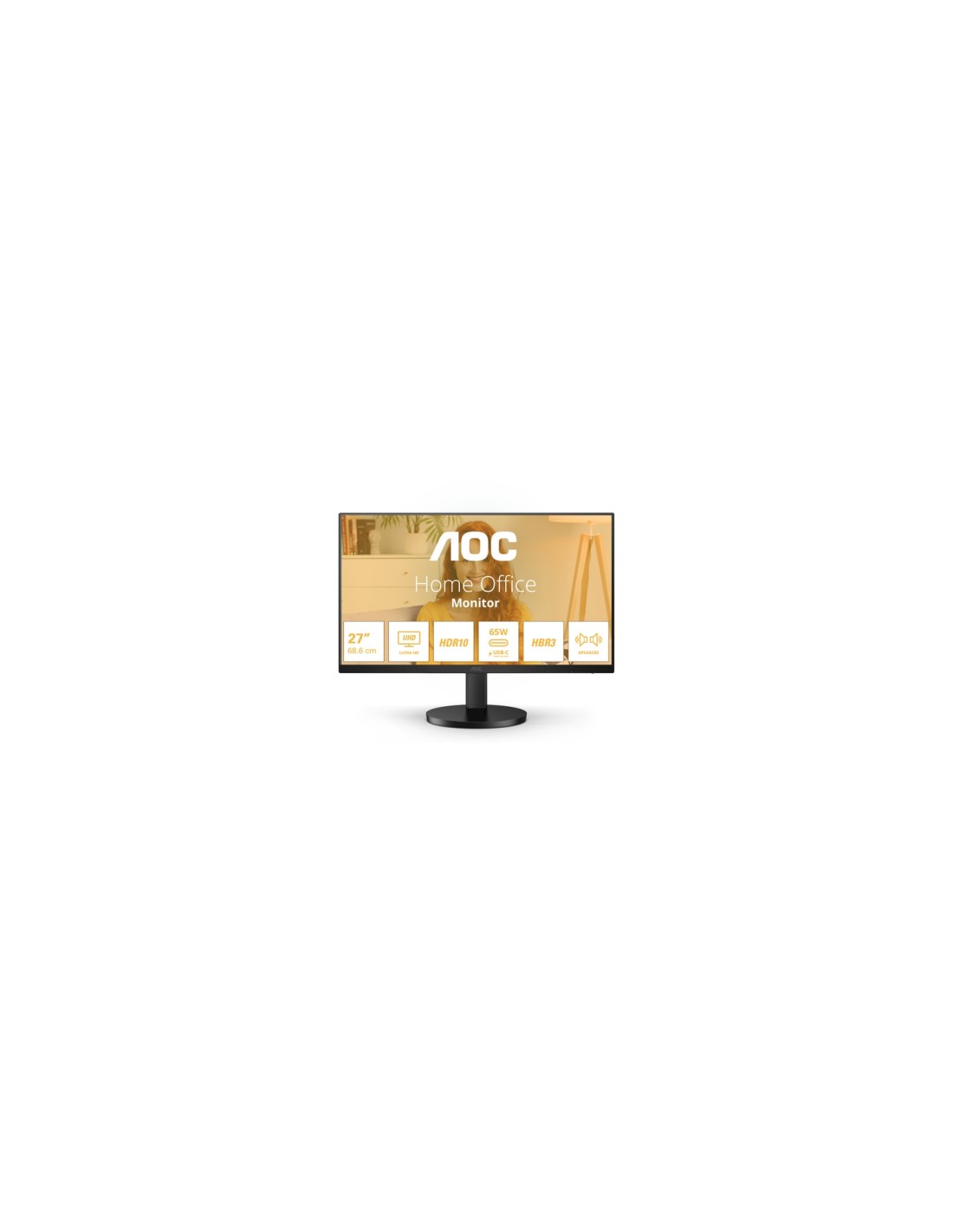 AOC B3 U27B3CF pantalla para PC 68,6 cm (27") 3840 x 2160 Pixeles 4K Ultra HD LCD Negro