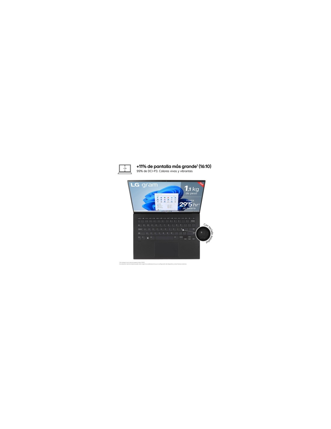LG Gram 14Z90S Intel Core Ultra 5 125H Portátil 35,6 cm (14") WUXGA 16 GB LPDDR5-SDRAM 512 GB SSD Wi-Fi 6E (802.11ax) Windows 11