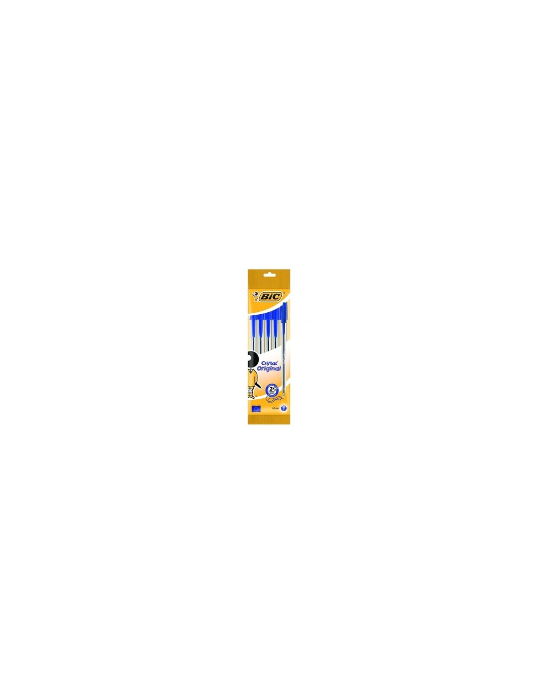 BLISTER DE 5 UNIDADES BOLIGRAFO BIC AZUL CRISTAL 802052
