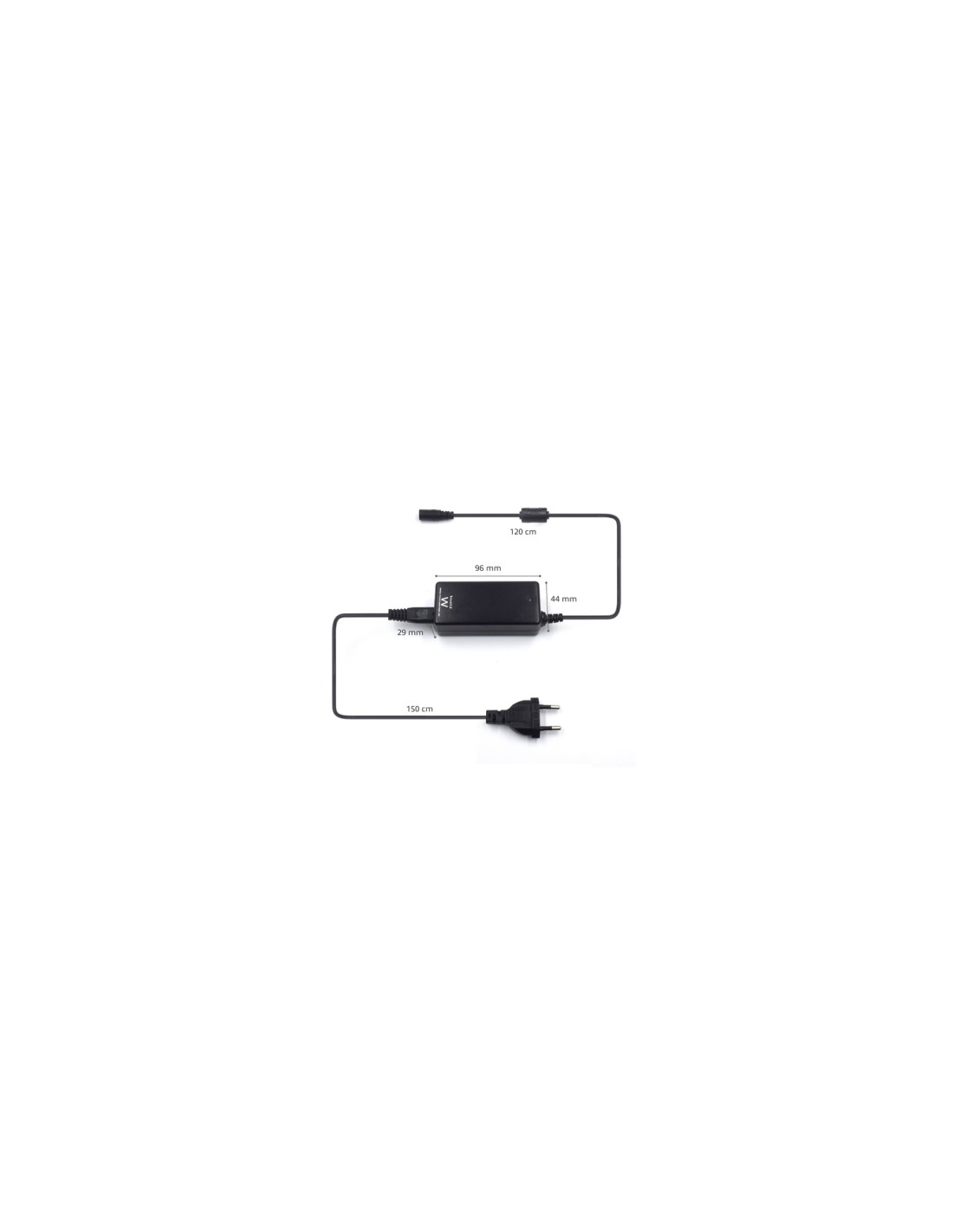 Ewent EW3962 adaptador e inversor de corriente Interior 45 W Negro