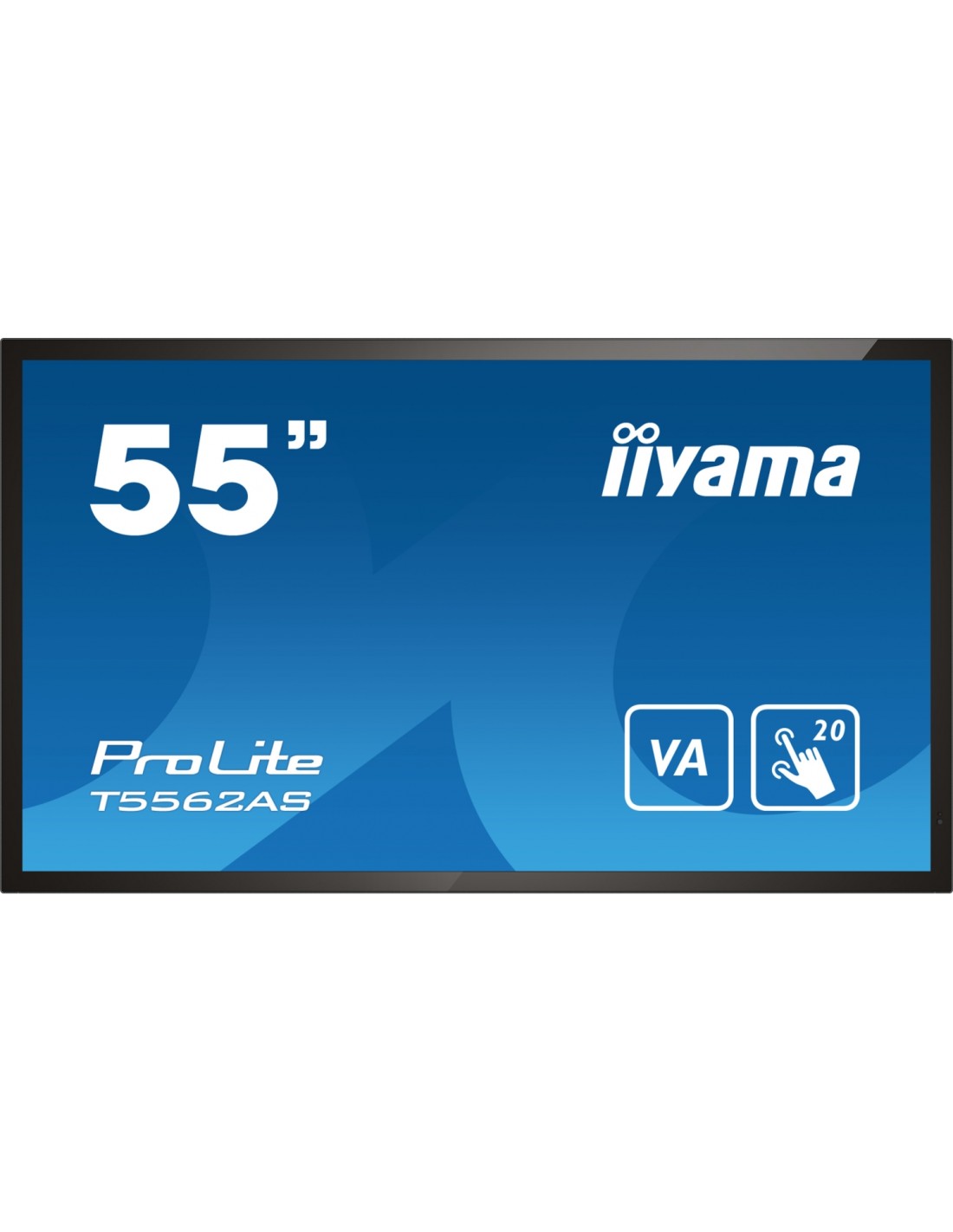 iiyama T5562AS-B1 pantalla de señalización Panel plano interactivo 138,7 cm (54.6") VA 500 cd / m² 4K Ultra HD Negro Pantalla tá
