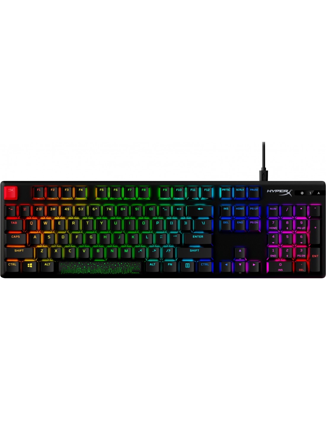 HyperX Teclado mecánico gaming Alloy Origins PBT HX rojo