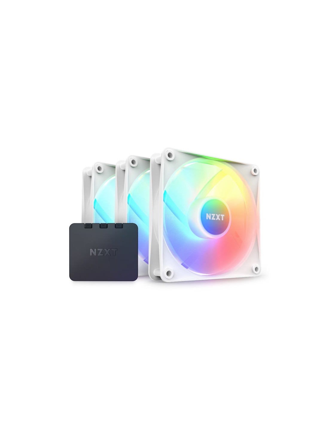 NZXT F120 Core RGB Carcasa del ordenador Ventilador 12 cm Blanco 3 pieza(s)