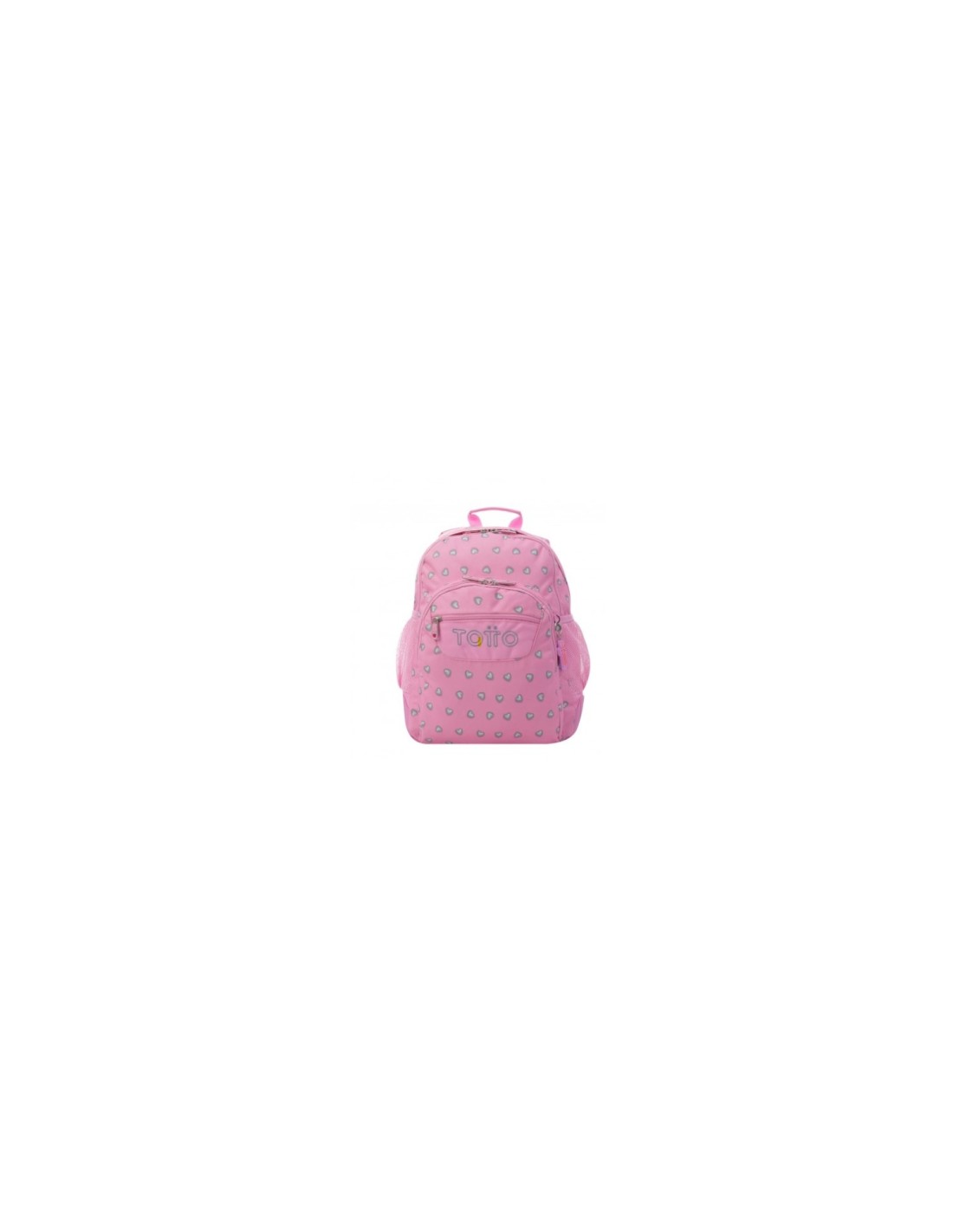 MOCHILA INFANTIL ROSA CORAZONES BOLSILLOS MA04ECO029-2120N-7IU TOTTO