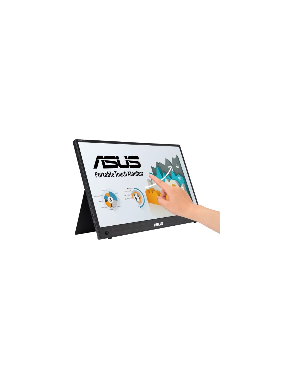 ASUS ZenScreen MB16AMTR pantalla para PC 39,6 cm (15.6") 1920 x 1080 Pixeles Full HD LCD Pantalla táctil Negro