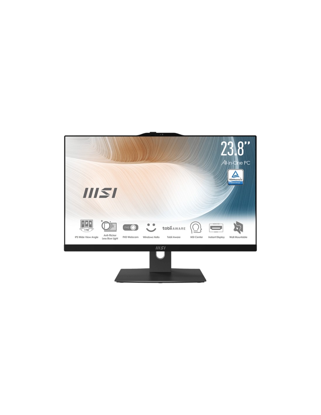 MSI Modern AM242P 12M Intel® Core? i5 i5-1235U 60,5 cm (23.8") 1920 x 1080 Pixeles PC todo en uno 16 GB DDR4-SDRAM 512 GB SSD Wi