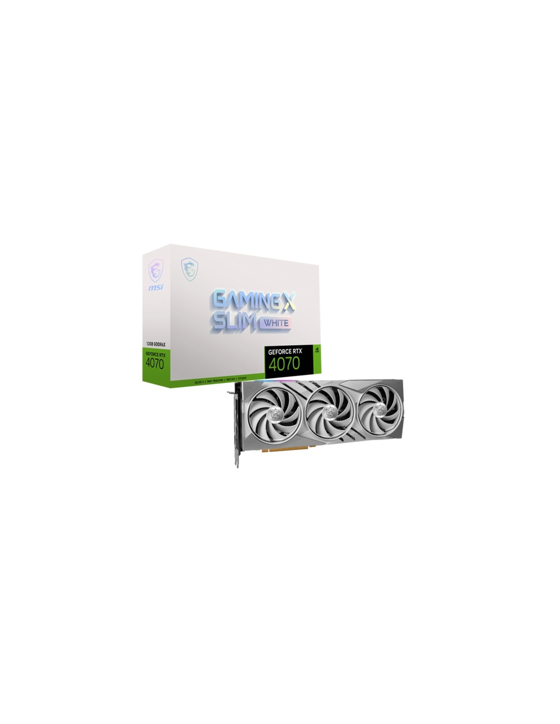 MSI GeForce RTX 4070 GAMING X SLIM WHITE 12G NVIDIA 12 GB GDDR6X