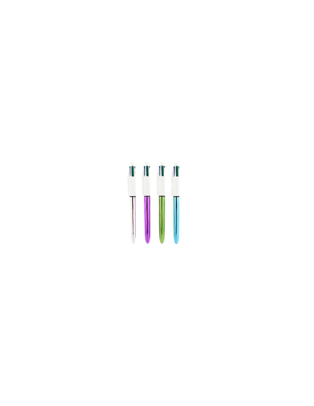 BIC 4-COLOURS SHINE Negro, Azul, Verde, Rojo 12 pieza(s)