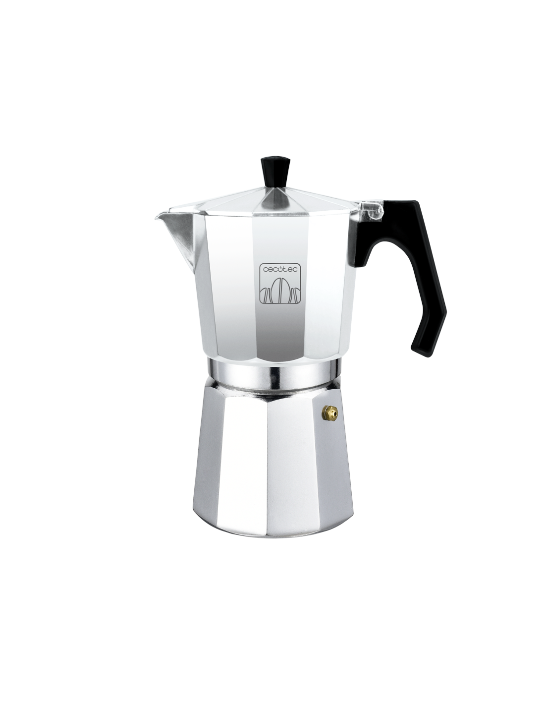Cafetera italiana de aluminio Cumbia Moklassic 300 Shiny