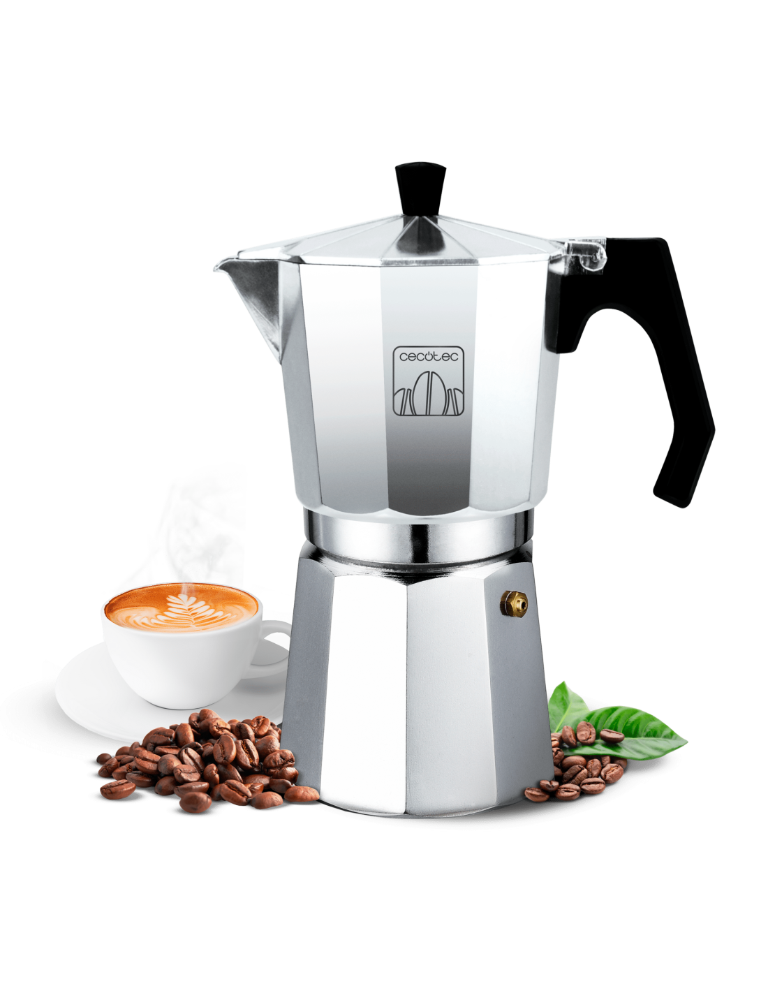Cafetera italiana de aluminio Cumbia Moklassic 1200 Shiny