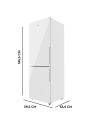 Frigorífico Bolero CoolMarket Combi 322 Glass White E