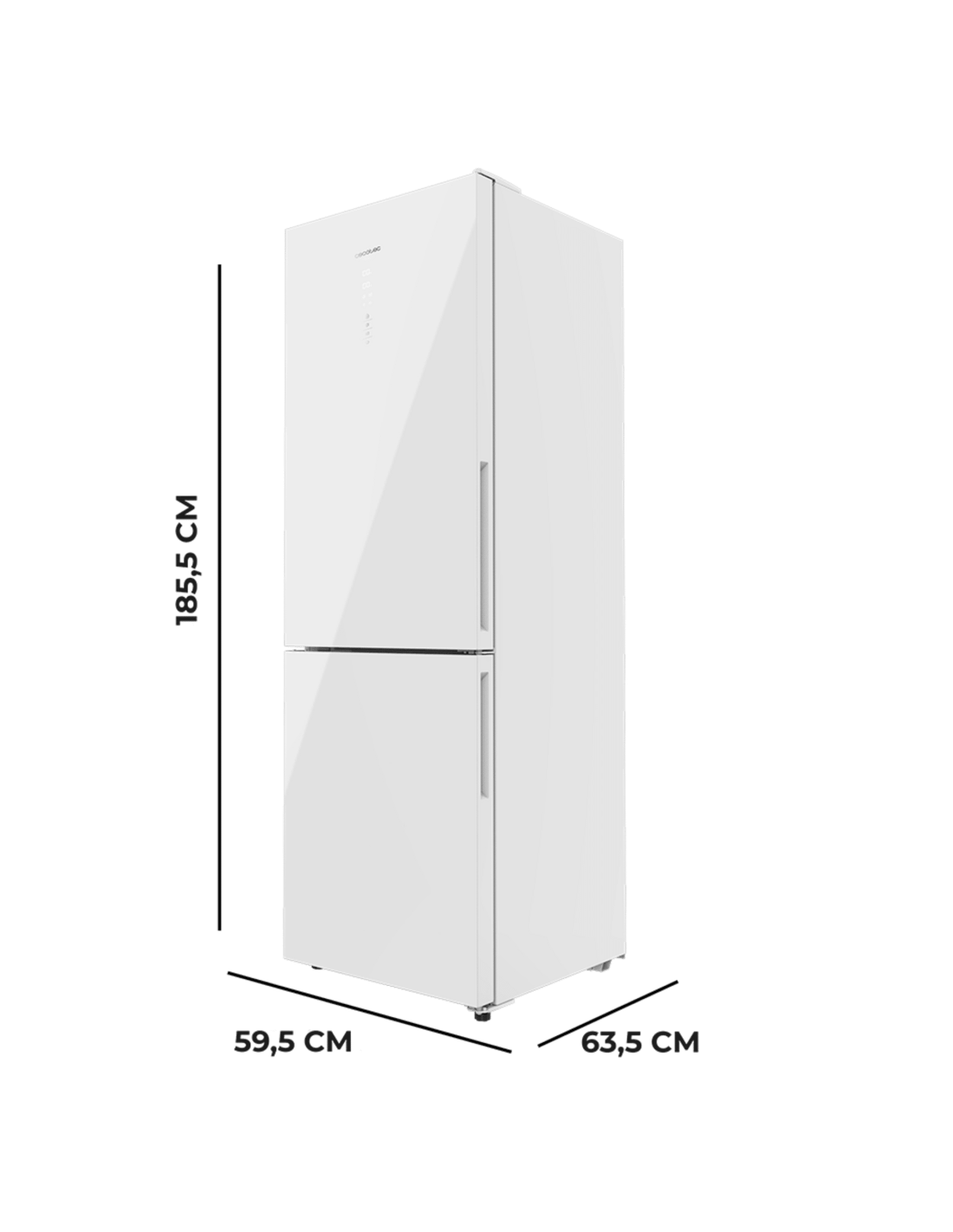 Frigorífico Bolero CoolMarket Combi 322 Glass White E