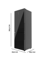 Frigorífico Bolero CoolMarket Combi 322 Glass Black E