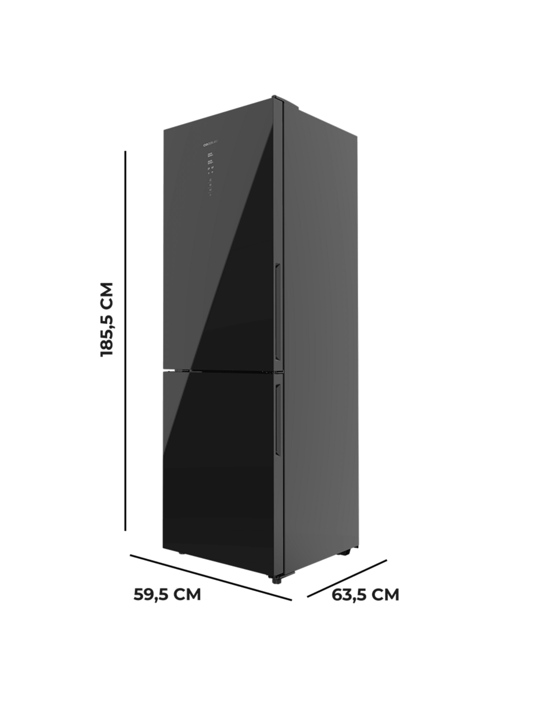 Frigorífico Bolero CoolMarket Combi 322 Glass Black E