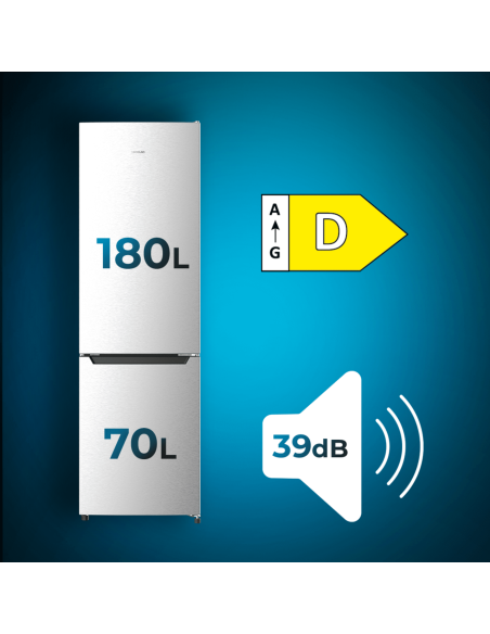 Frigor?fico Bolero CoolMarket Combi 250 Inox D