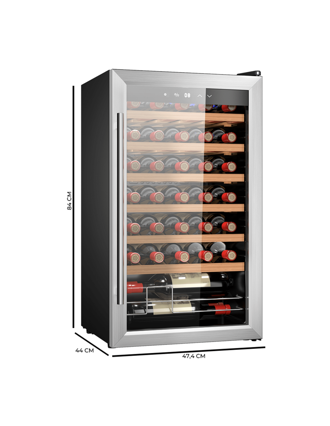 Vinoteca Bolero GrandSommelier 34030 Inox Compressor