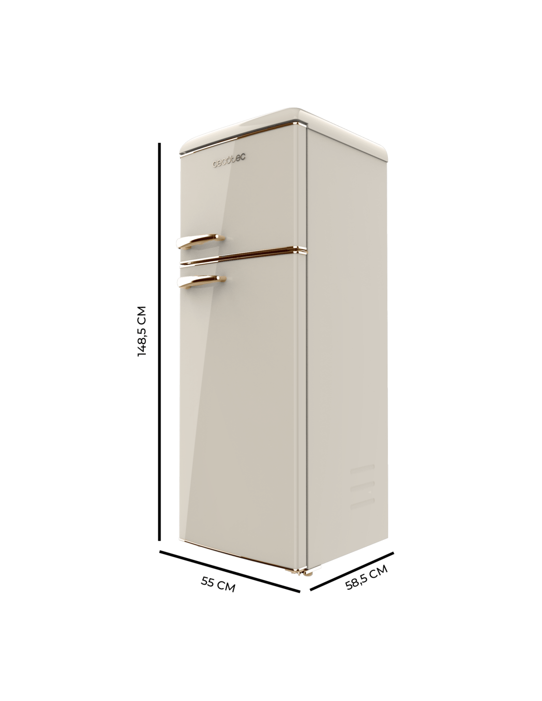Frigorífico Bolero CoolMarket 2D Origin 215 Beige E