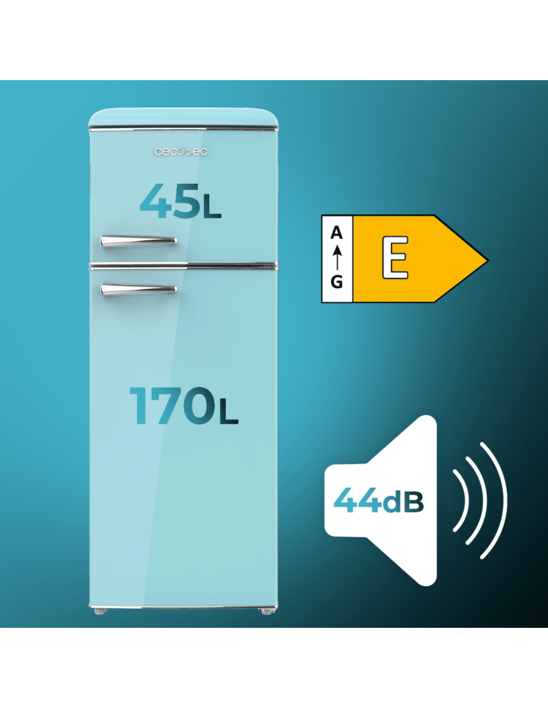 Frigorífico Bolero CoolMarket 2D Origin 215 Blue E