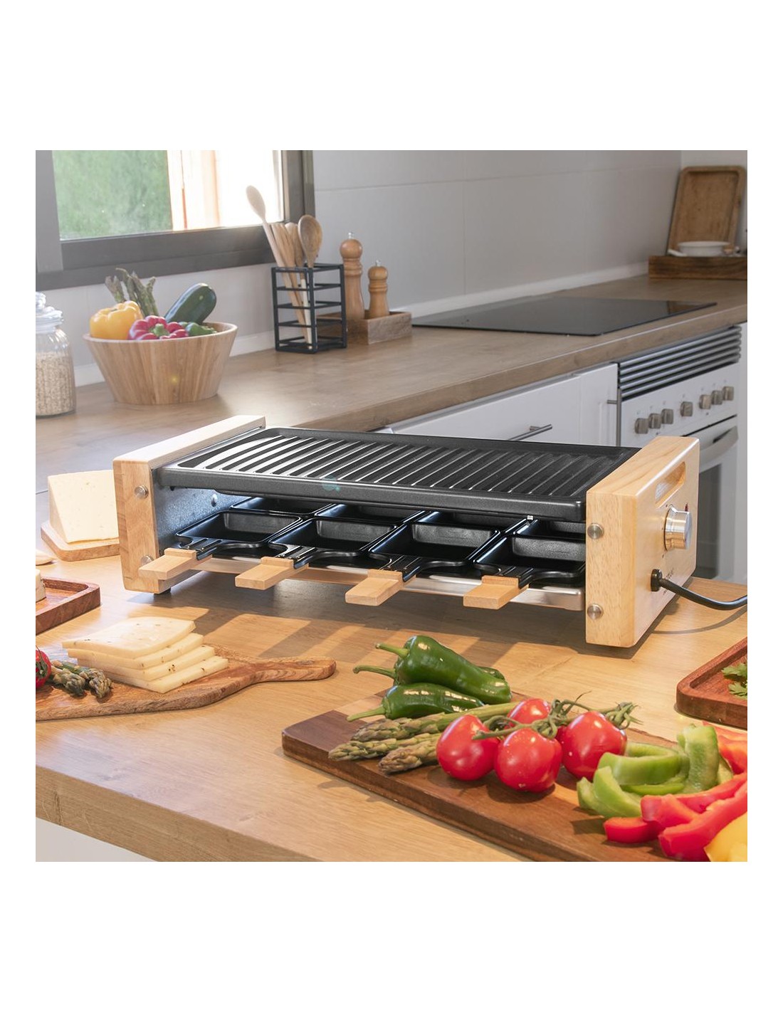 Raclette Cheese&Grill 8200 Wood Black