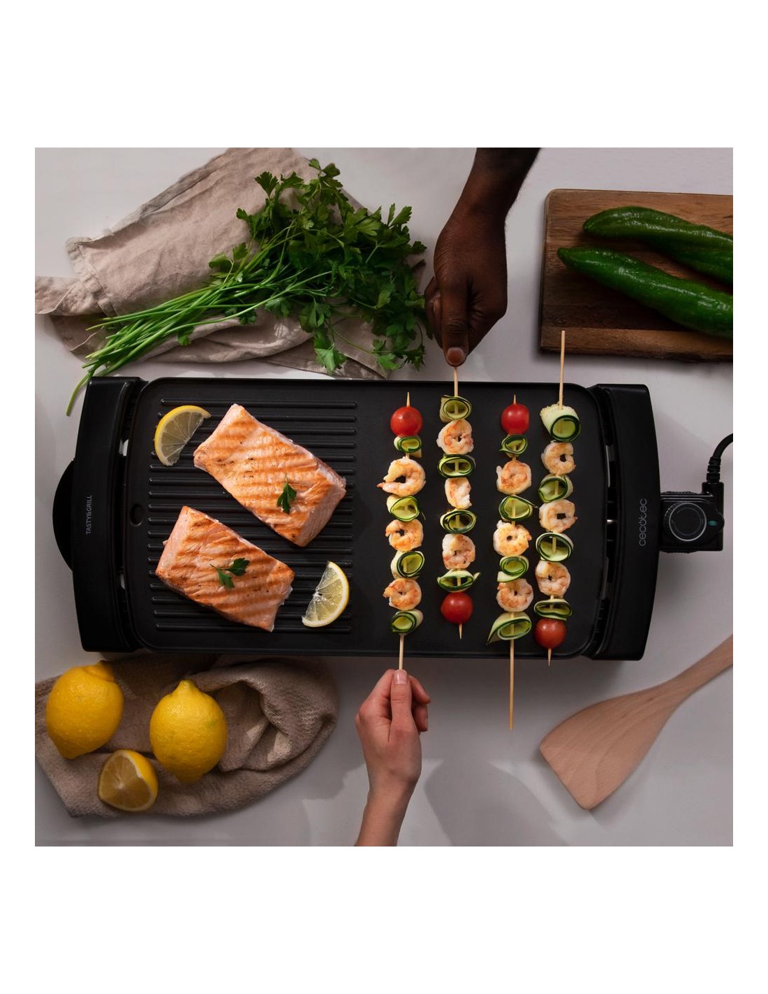 Plancha eléctrica Tasty&Grill 3000 RockWater MixGrill