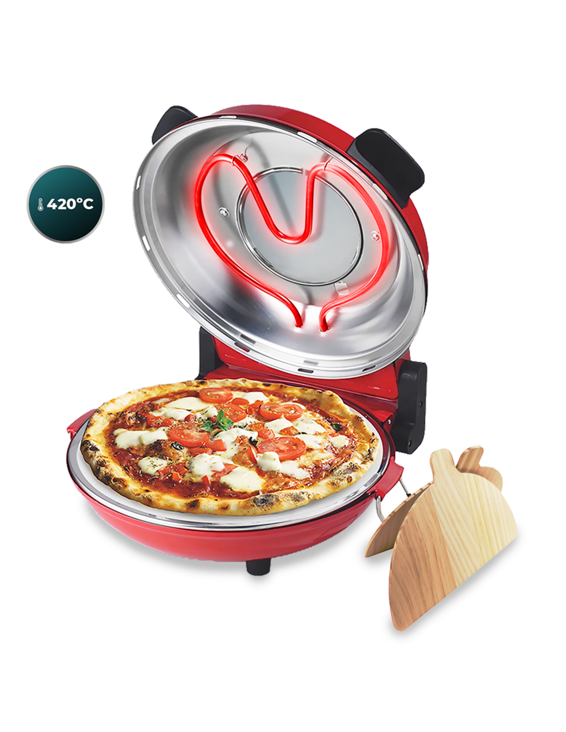 Horno grill eléctrico para pizza Fun Pizza&Co Mamma Mía Vista