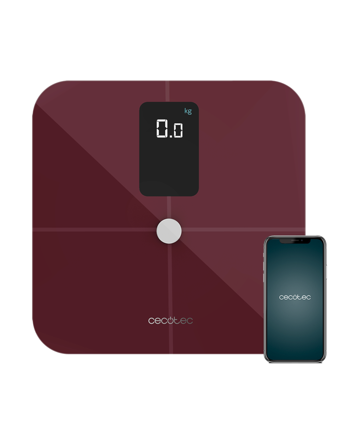 Báscula de baño  Surface Precision 10400 Smart Healthy Vision Garnet