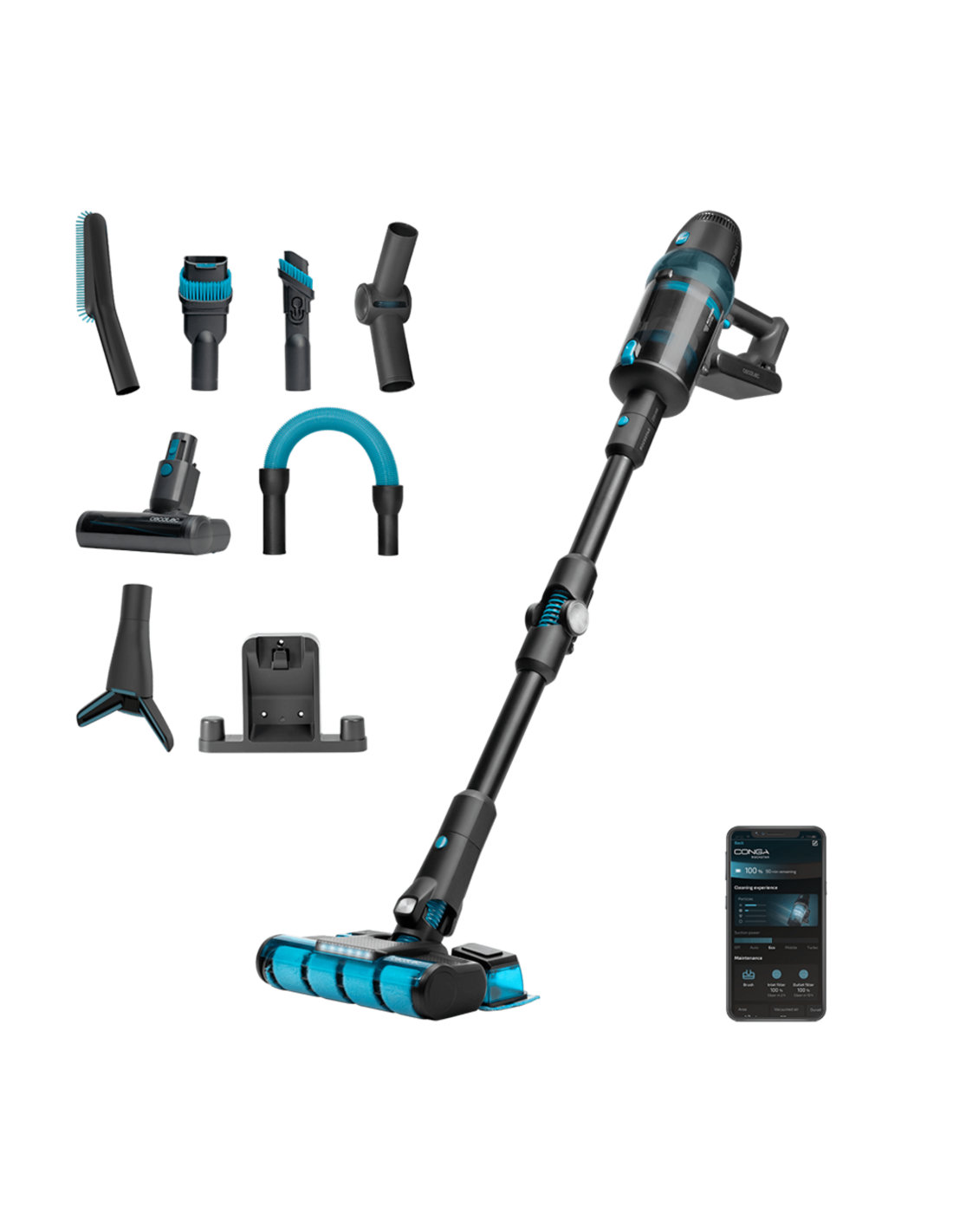 Aspirador vertical digital Conga Rockstar 2500 Ultimate ErgoWet Connected