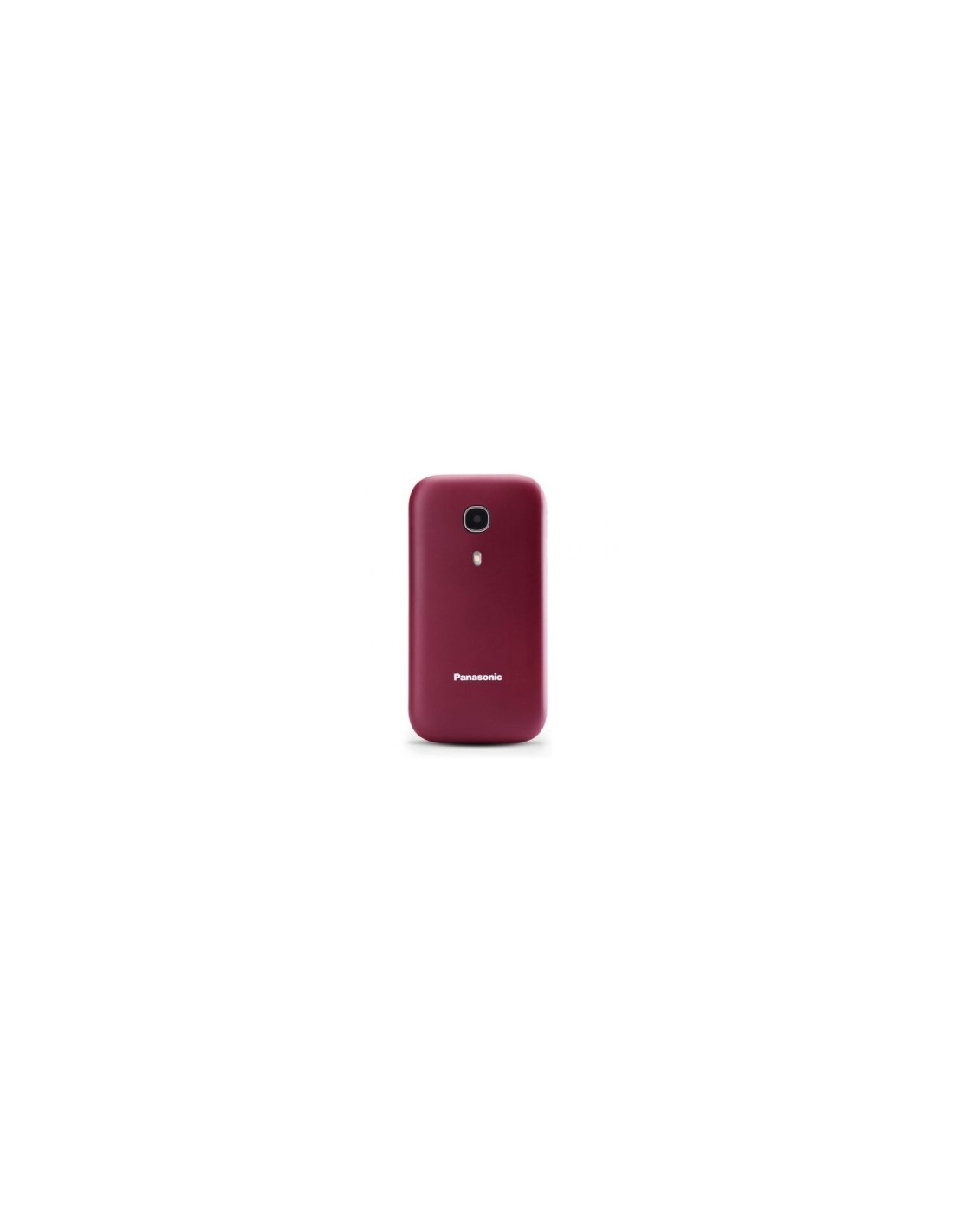Telefono movil panasonic 2.4p boton sos agenda 300 contacto teclas retroiluminadas bluetooth rojo granate KX-TU400EXR