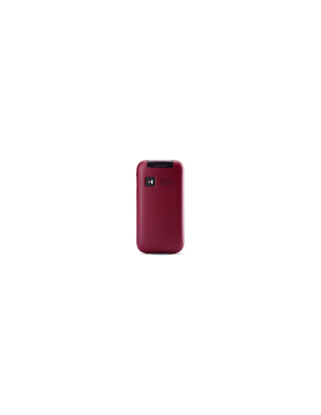 Telefono movil panasonic 2.4p boton sos agenda 300 contacto teclas retroiluminadas bluetooth rojo granate KX-TU400EXR