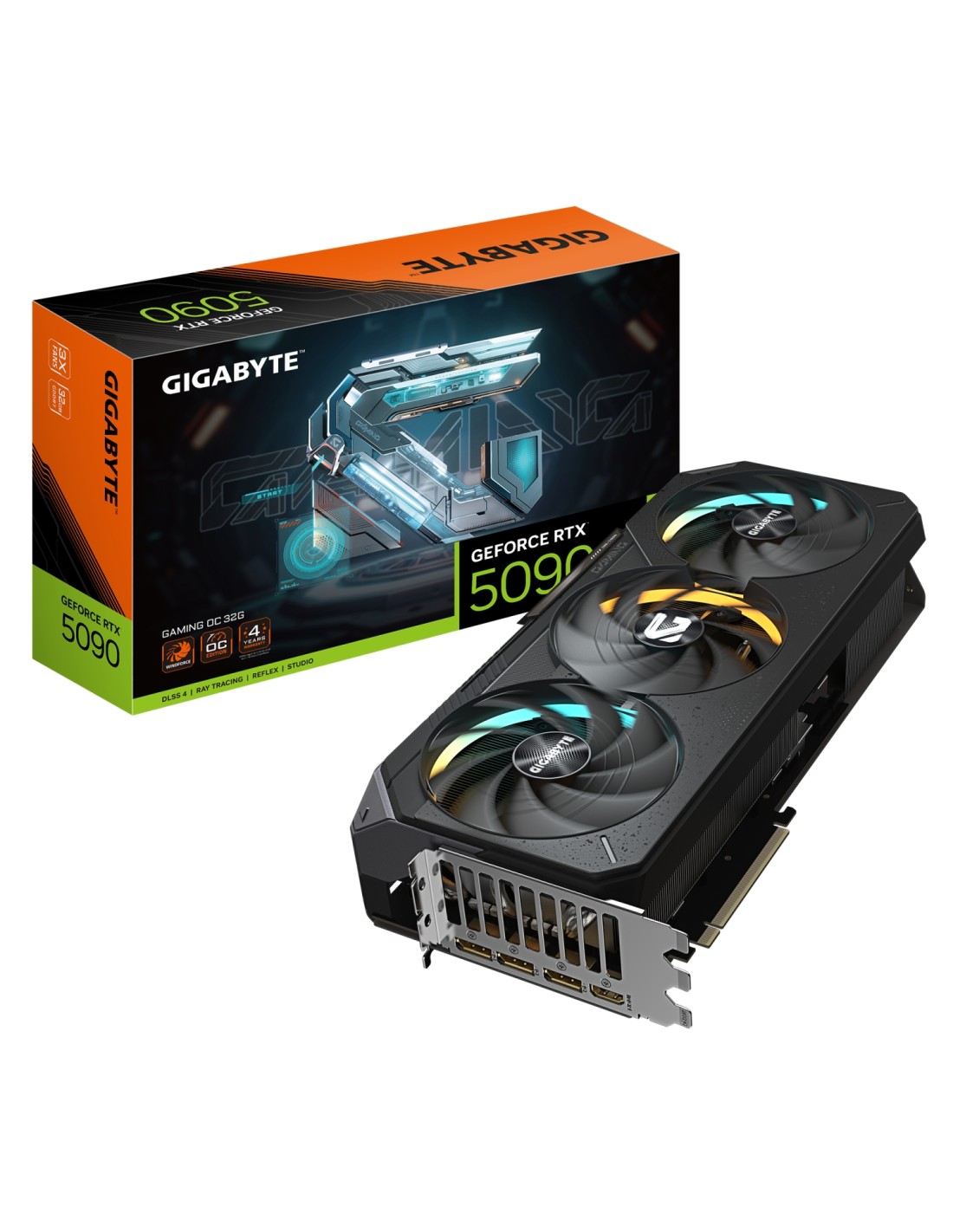 GIGABYTE GeForce RTX 5090 GAMING OC 32G Tarjeta Gráfica - 32GB GDDR7, 512 bits, PCI-E 5.0, 2550MHz Core Clock, 3 x DP 2.1a, 1 x 
