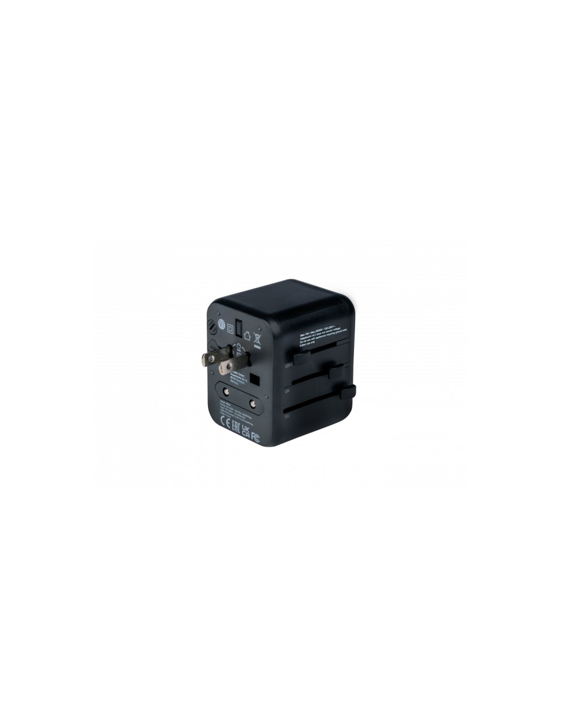 Verbatim 49543 adaptador de enchufe eléctrico Universal Negro