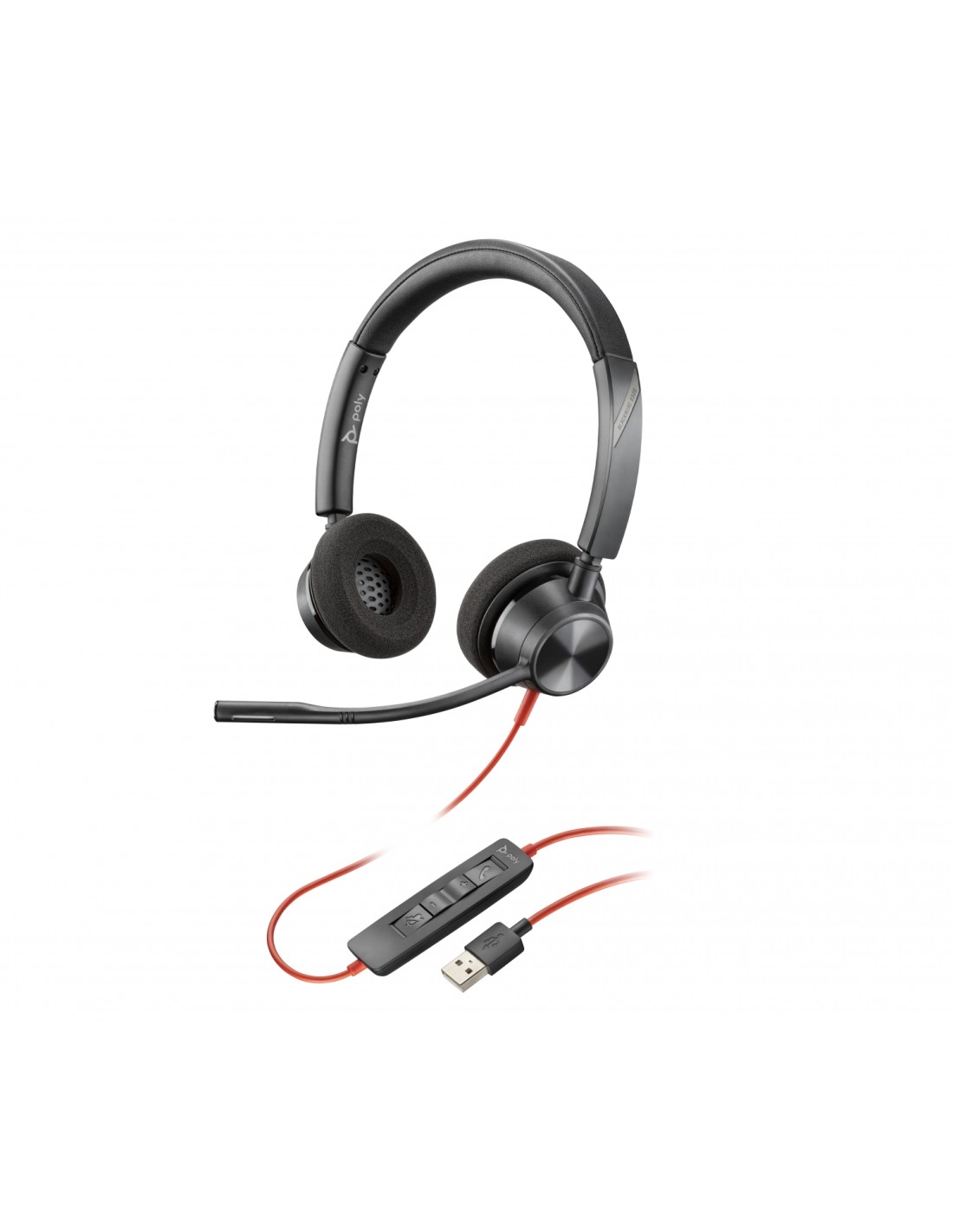 HP Poly Blackwire 3320 USB-A Stereo Headset