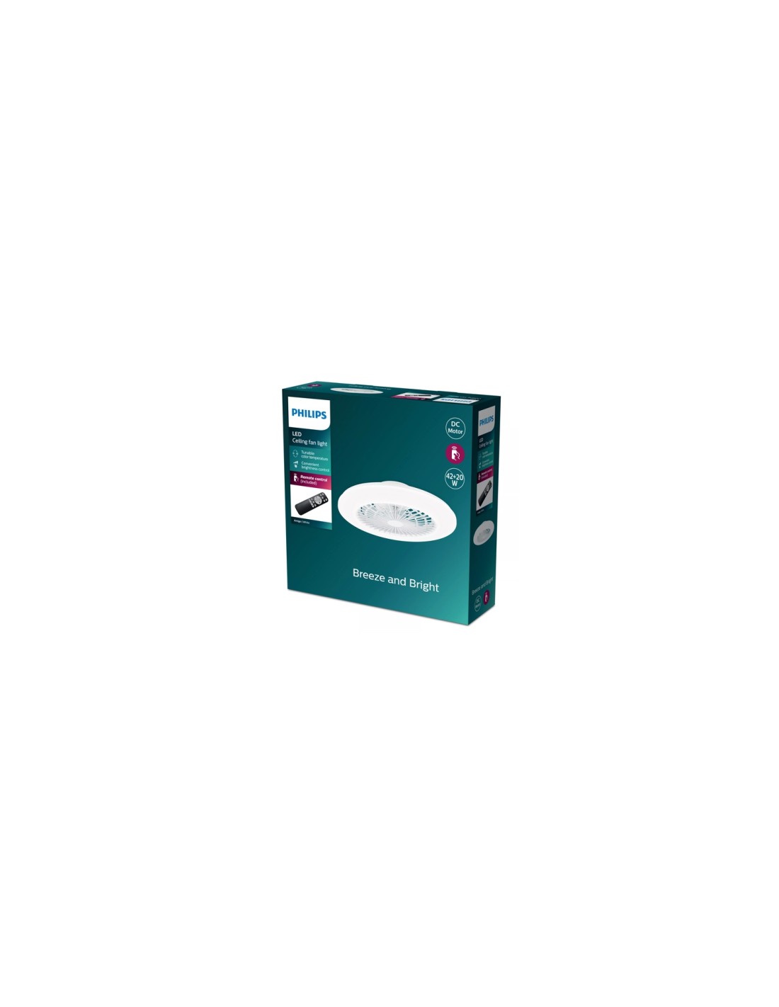 Philips Plafón con ventilador Amigo 42+20 W