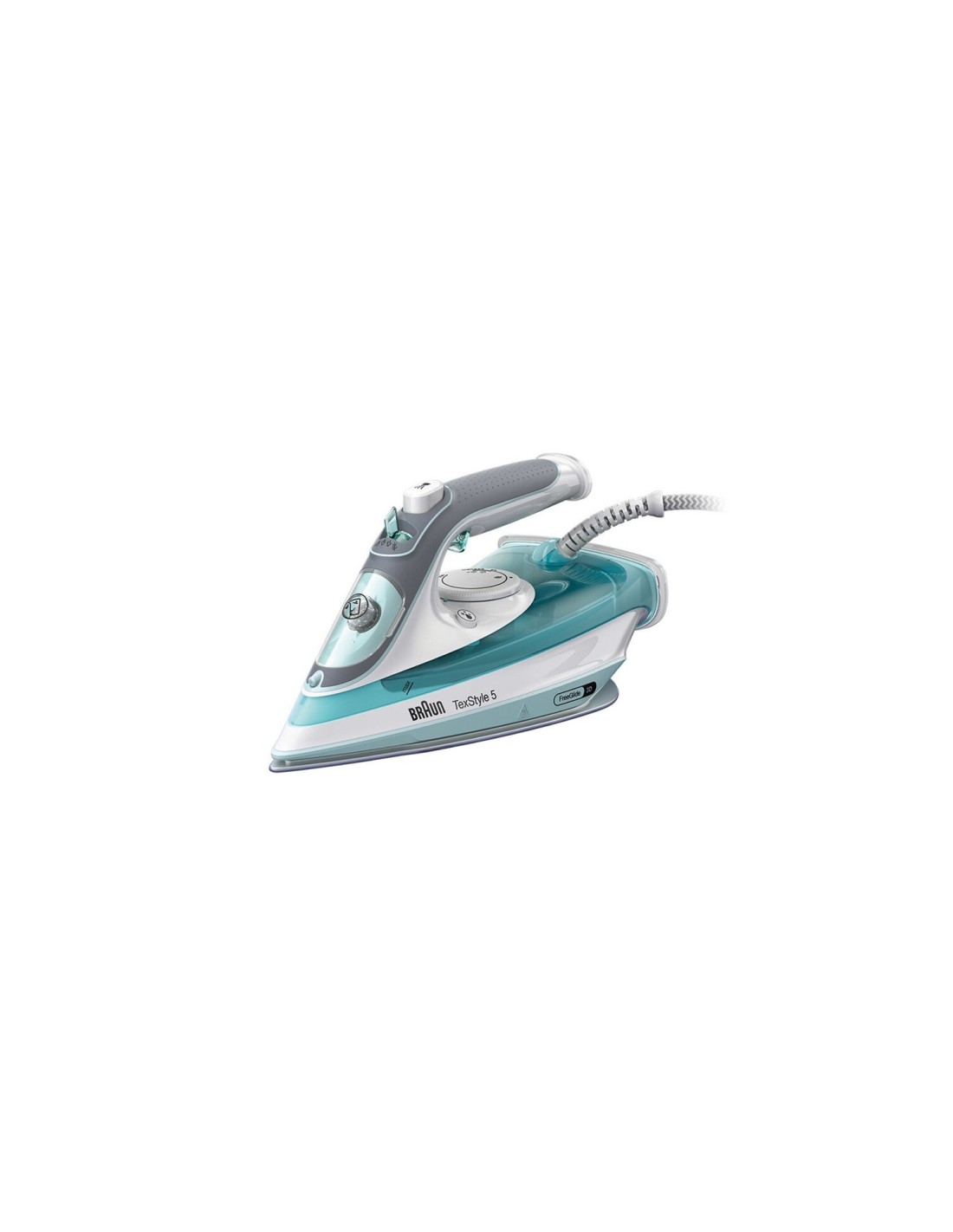 Braun TexStyle 3 SI 5017 GR Plancha a vapor Suela de cerámica 2700 W Gris, Turquesa, Blanco