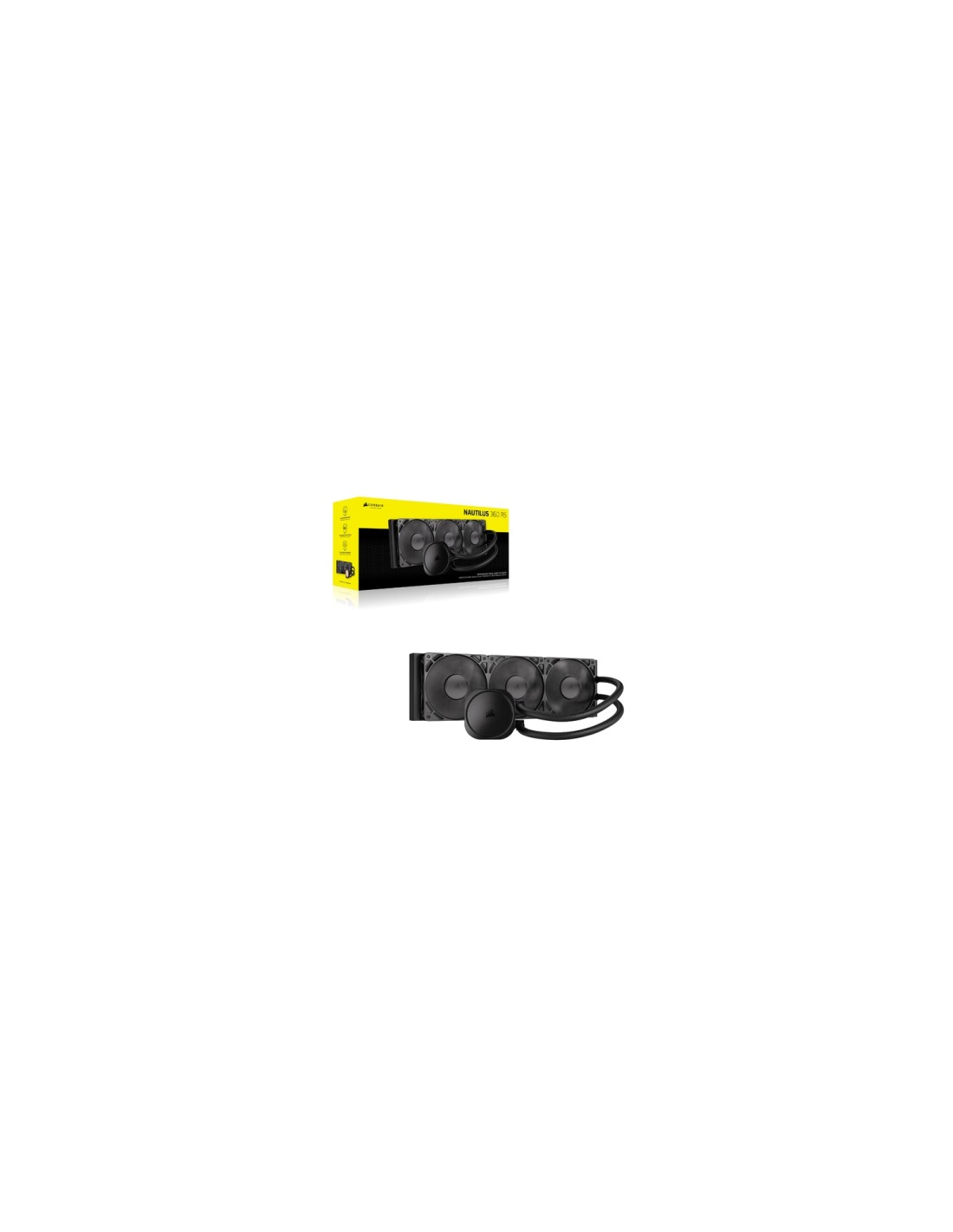 Corsair NAUTILUS 360 RS Placa base Refrigerador de aire Negro