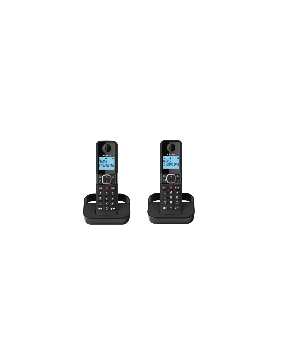 Alcatel F860 DUO EU Teléfono DECT Identificador de llamadas Negro