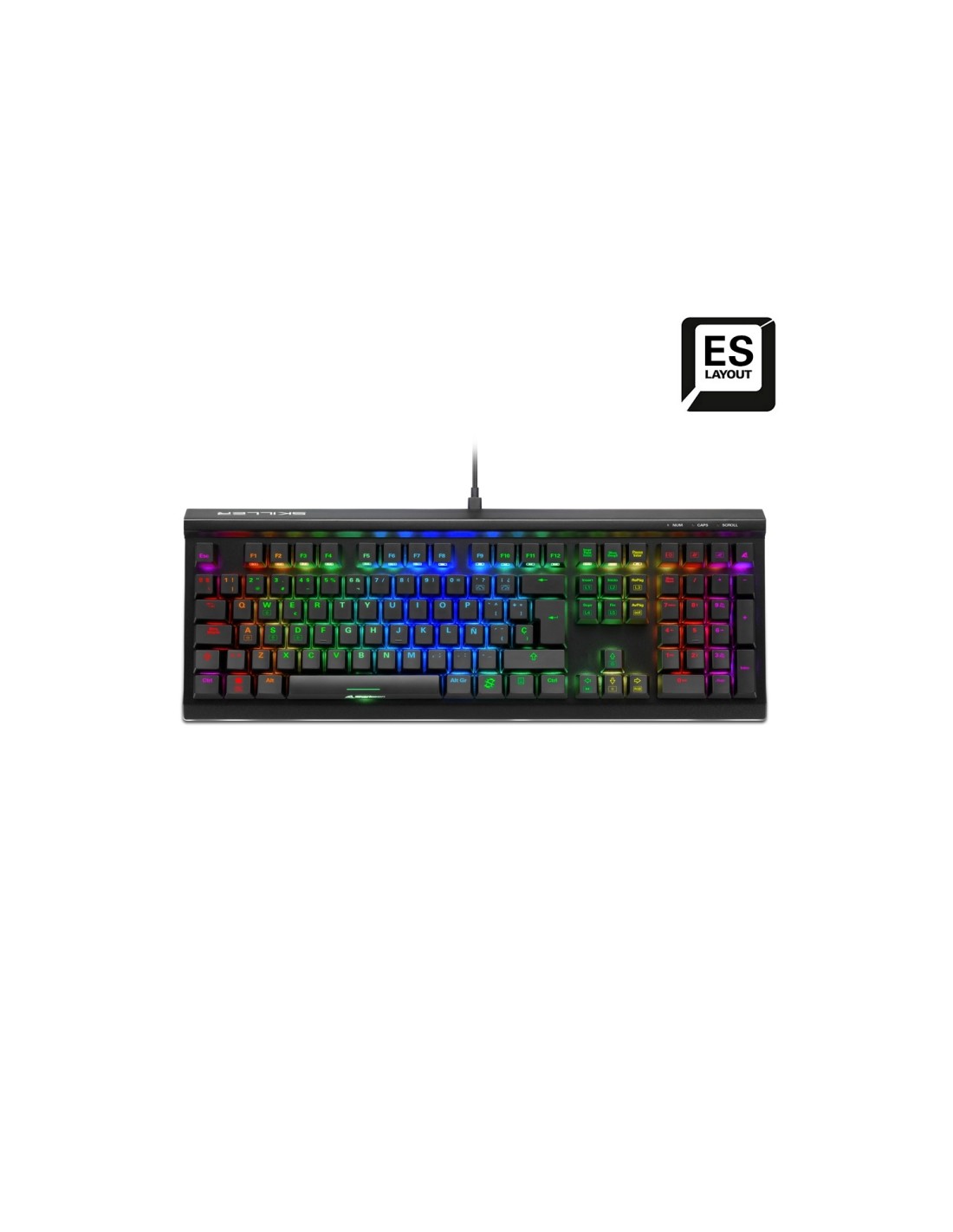 Sharkoon SKILLER SGK60 teclado USB QWERTY Español Negro