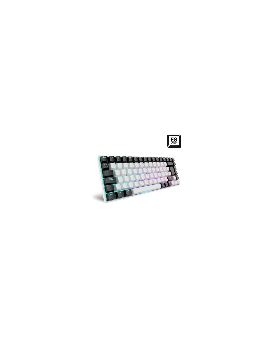 Sharkoon SKILLER SGK50 S3 teclado USB QWERTY Español Blanco