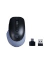 Ewent Ratón óptico inalámbrico con conectividad multidispositivo, clics silenciosos y adaptador tipo C