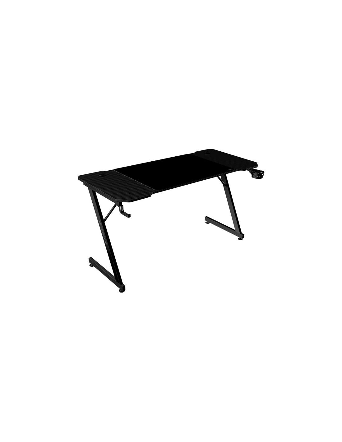 Mars Gaming MGD-X140, Mesa Gaming Ergonómica, Superficie en Fibra de Carbono, Estructura Metálica, Alfombrilla XXL, Soporte Auri