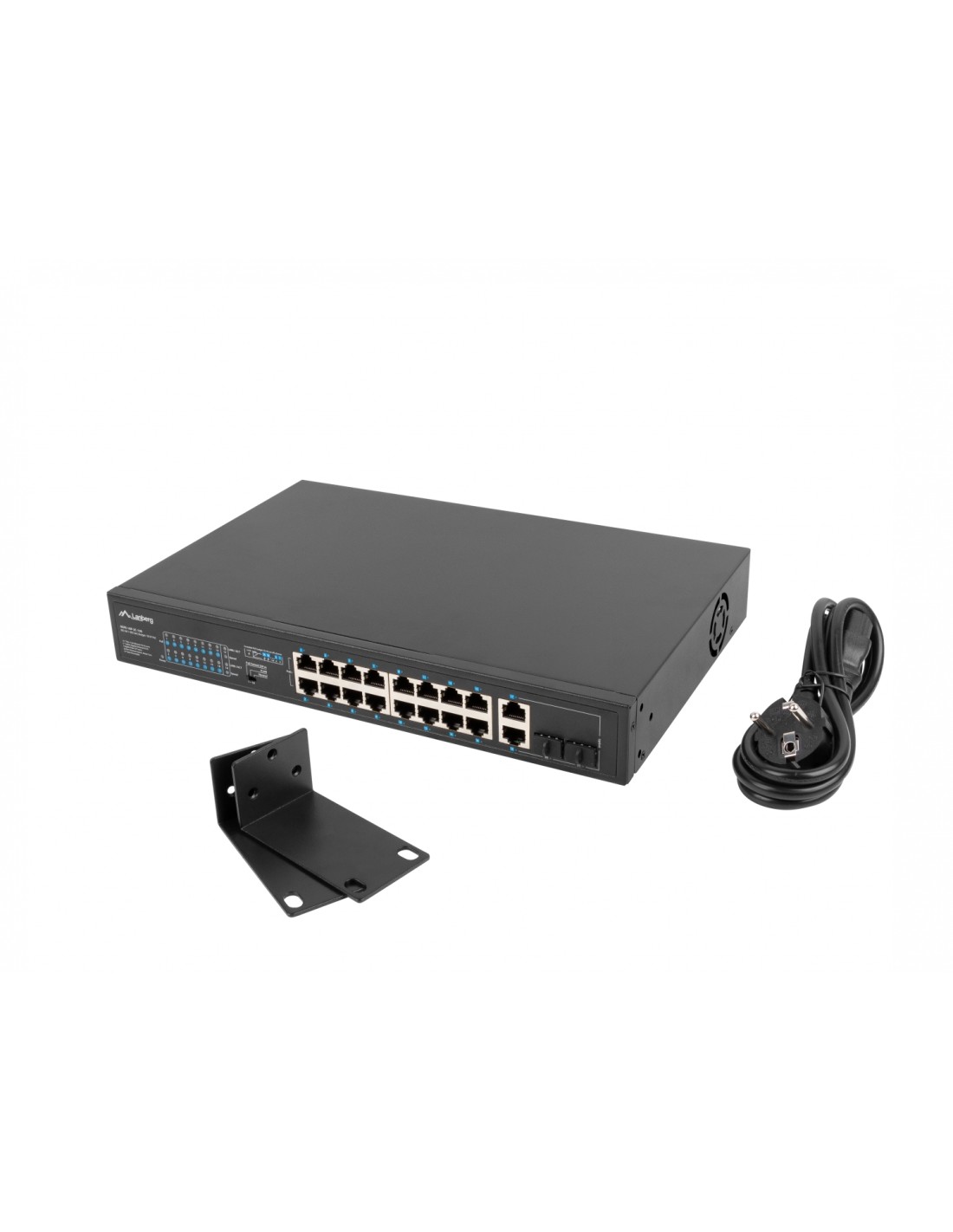 Lanberg RSFE-16P-2C-150 switch No administrado Gigabit Ethernet (10/100/1000) EnergÍ­a sobre Ethernet (PoE) 1U Negro