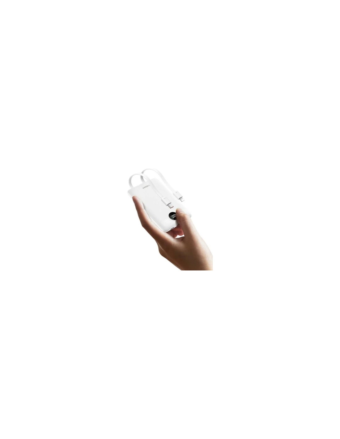 VEGER C11 VG-W1170 PowerBank 10000mAh smallest PD20W with cables bulit-in Blanco