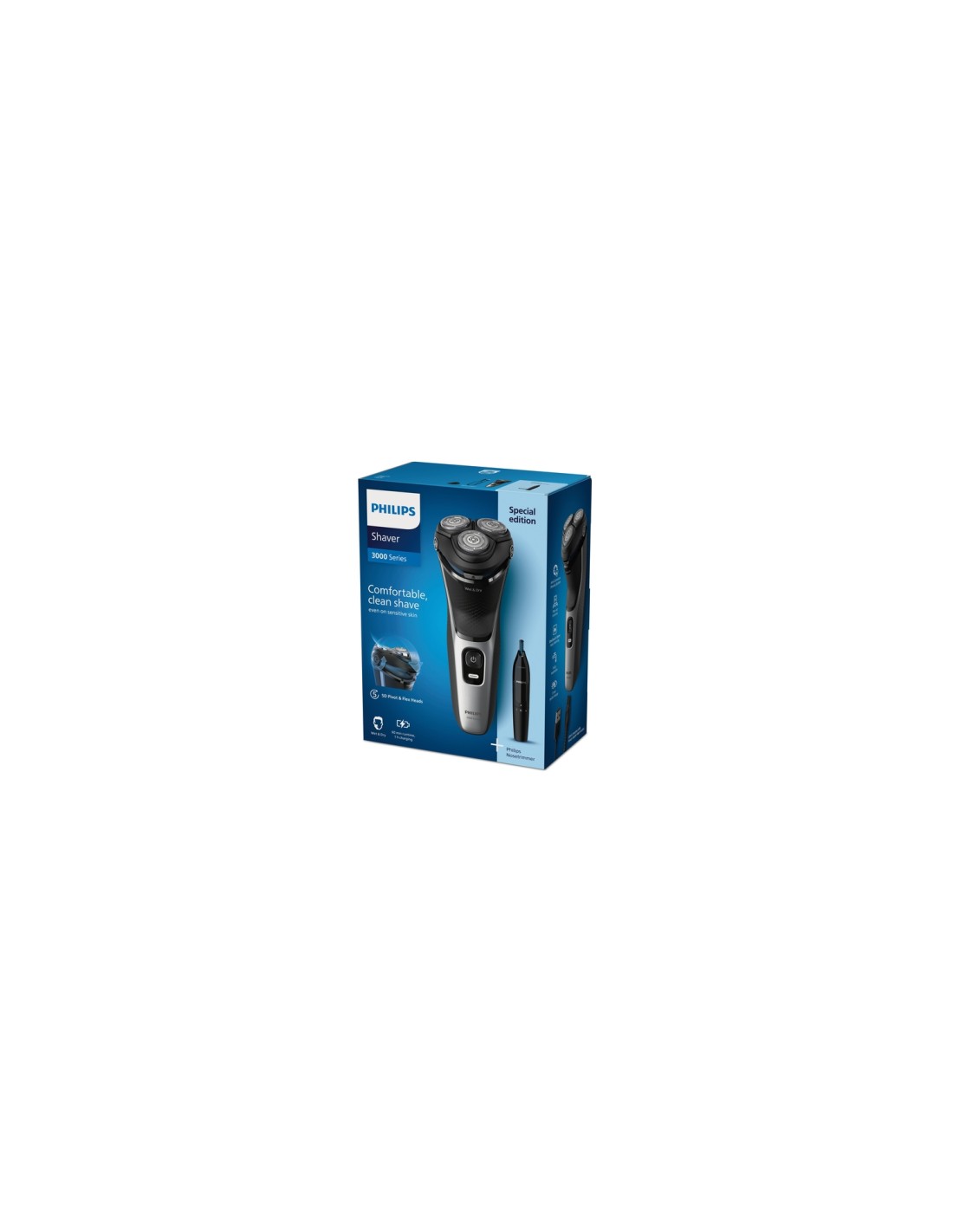 Philips Shaver 3000 Series S3143/02 Afeitadora eléctrica en seco y en mojado