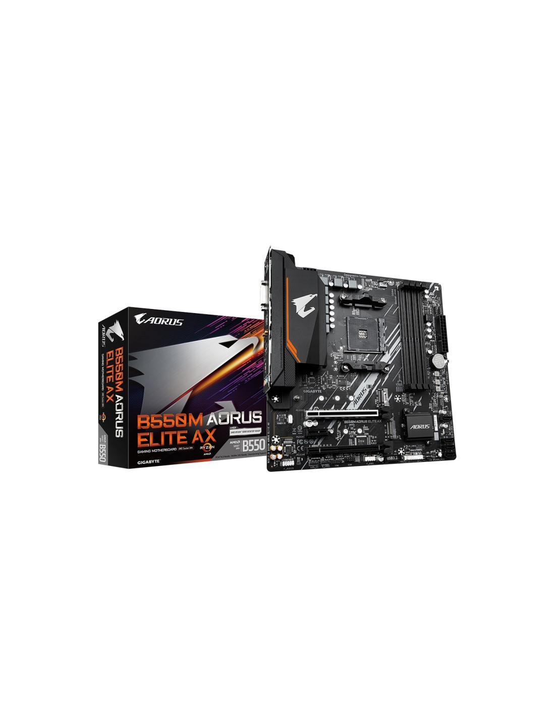 GIGABYTE B550M AORUS ELITE AX placa base AMD B550 Zócalo AM4 micro ATX